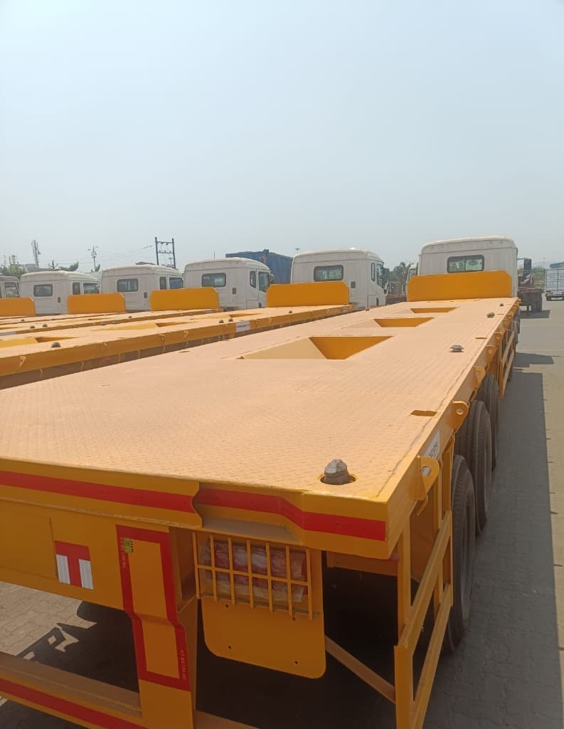 Yellow Flatbed Trailer