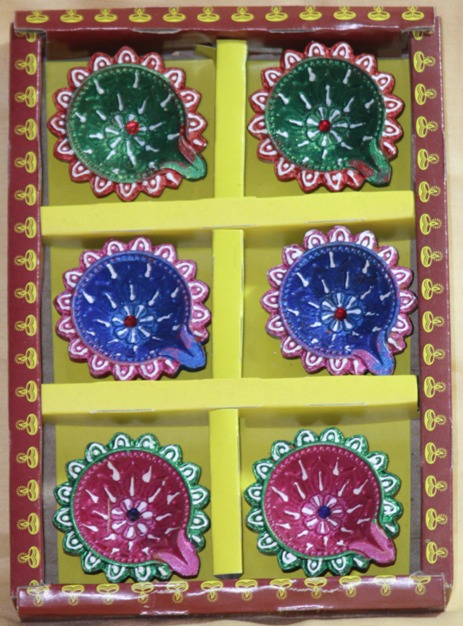 Colorful Flower Diyas Assortment
