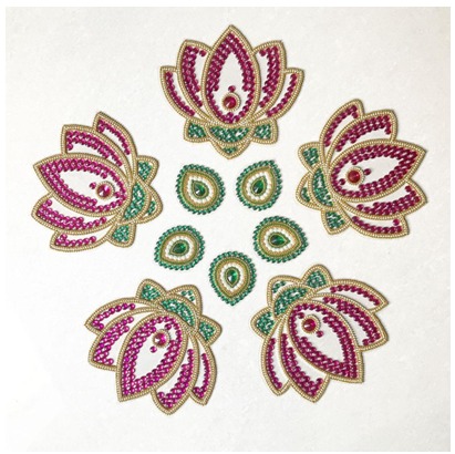 Decorative Lotus Rangoli Set