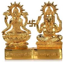 Golden Deity Statues Set