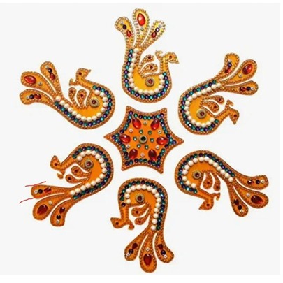 Traditional Rangoli Design Stencils